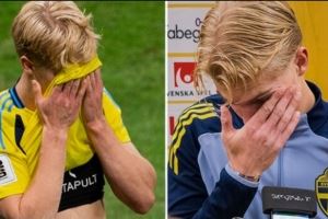 瑞典两大前锋做饼被吐!贝里瓦尔赛后自责:这球该进的,我负全责