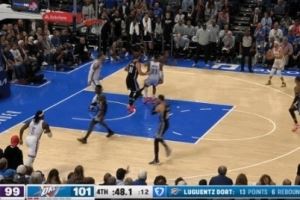 几乎杀死比赛?卡鲁索被放空关键三分命中 领先到5分!