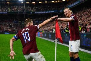  欧洲世预赛连线破门榜：厄德高→哈兰德4球最多，赖斯→凯恩3球